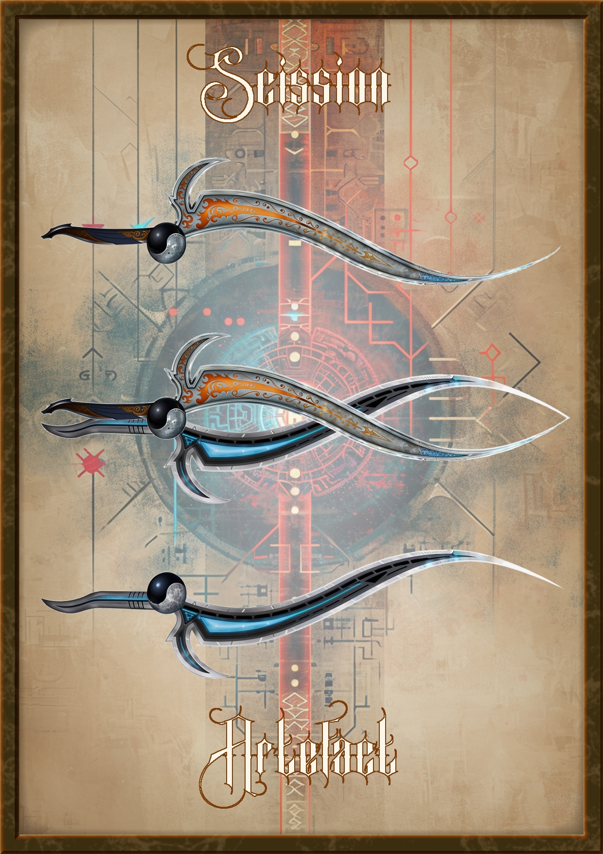 L'artefact Scission, les Epées de la Division, du roman space fantasy Galaxy Fantasy